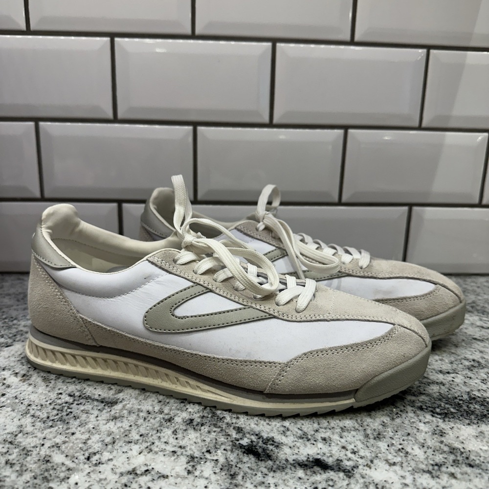 TRETORN Women's Rawlins 2.0 Sneakers in Gray/White US 8.5 Leather Tennis Shoes
